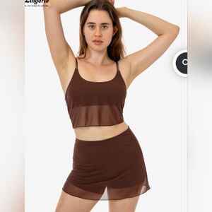 🤎Los Angeles Apparel Micro Mesh Tank And Skort🤎